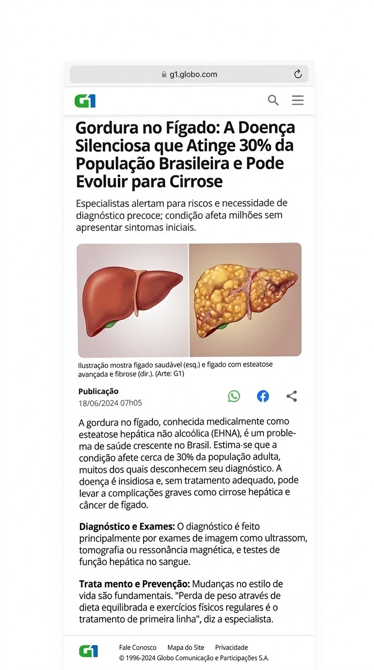 Reportagem sobre saúde hepática